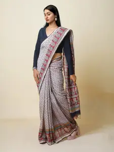 Unnati Silks Ethnic Motifs Silk Cotton Handloom Chanderi Saree