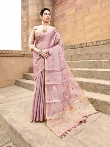 elora Polka Dot Woven Design Zari Saree
