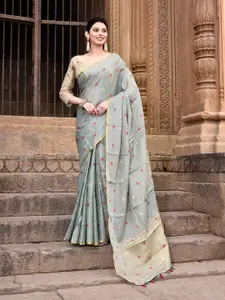 elora Polka Dot Woven Design Zari Saree