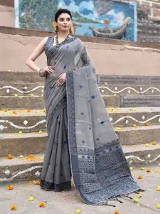 elora Ethnic Motifs Woven Design Pure Cotton Saree