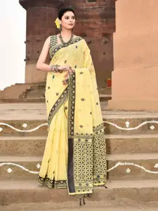 elora Ethnic Motifs Woven Design Pure Cotton Saree