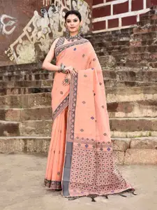 elora Ethnic Motifs Woven Design Pure Cotton Saree