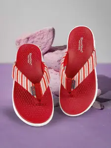 KazarMax Women Printed Lightweight Memory Foam Thong Flip-Flops