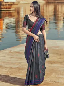 Mitera Ethnic Motifs Woven Design Silk Cotton Saree