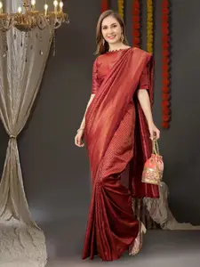 koram design Woven Design Zari Silk Blend Banarasi Saree