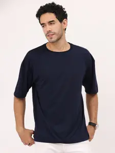 Leotude Round Neck Drop Shoulder Sleeves T-Shirt