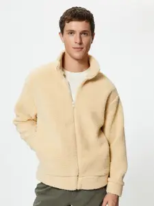 Koton Mock Collar Front Open Sweatshirt