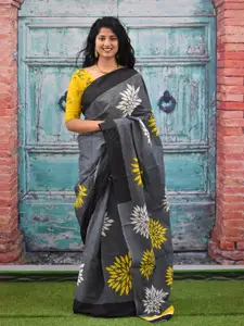 JALTHER Ethnic Motifs Printed Pure Cotton Block Print Saree