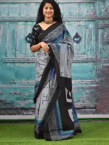 JALTHER Ethnic Motifs Printed Pure Cotton Block Print Saree
