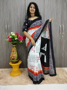 JALTHER Ethnic Motifs Pure Cotton Block Print Saree