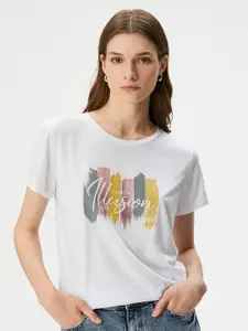 Koton Round Neck Printed Short Sleeves T-shirt