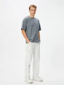 Koton Self Design Drop-Shoulder T-shirt