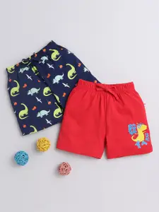 BUMZEE Boys Pack Of 2 Mid-Rise Cotton Shorts