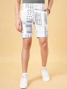 People Men Printed Mid Rise Shorts