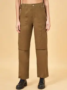 SF JEANS by Pantaloons Women High-Rise Pure Cotton Cargos