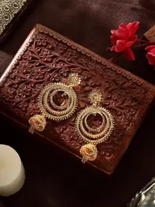 AARSHVI Gold Plated Drop Earrings