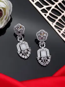 AARSHVI American Diamond Studded Drop Earrings