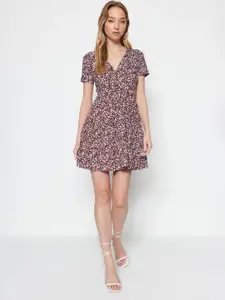Trendyol Floral Printed Fit & Flare Dress