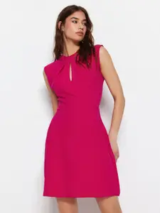 Trendyol Keyhole Neck Fit & Flare Dress