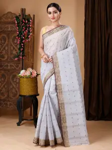 Ruuprekha Ethnic Motifs Woven Design Pure Cotton Taant Saree
