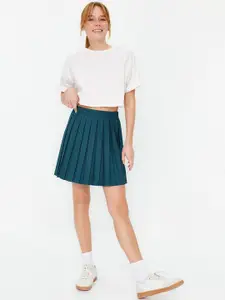 Trendyol Accordian Pleated Mini A-Line Skirt