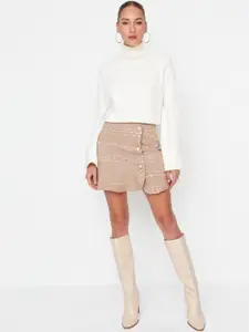 Trendyol Checked Pencil Mini Skirt