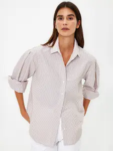 Trendyol Vertical Striped Spread Collar Casual Shirt