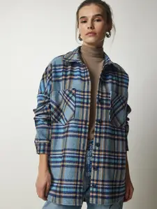 Trendyol Tartan Checked Spread Collar Casual Shirt