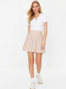 Trendyol Pleated Flared Mini Skirt