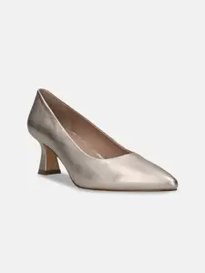BAGATT Varese Textured Pointed Leather Block Heeled Pumps