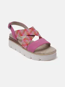 BAGATT Mariella Textured Strappy Wedge Heels