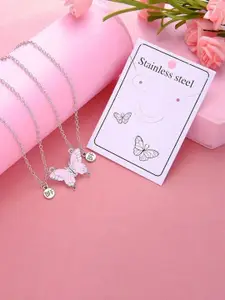 EL REGALO Girls Set Of 2 Butterfly Necklace