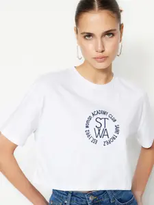 Trendyol Typography Printed Cotton T-shirt