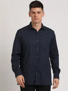 Turtle Micro Ditsy Printed Standard Slim Fit Cotton Formal Shirt