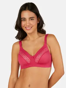 Triumph Geometric Laced Lightly Padded Full Coverage Everyday Bra With All Day Comfort