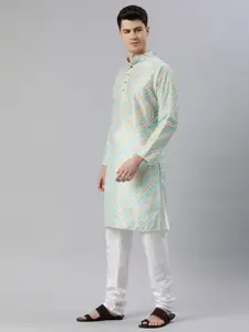 Majestic Man Men Leheriya Printed Kurta
