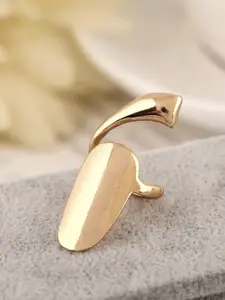 ISHKAARA Gold-Plated Adjustable Nail Ring