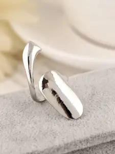 ISHKAARA Silver-Plated Adjustable Finger Ring