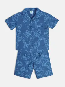 MINI KLUB Boys Printed Shirt with Shorts