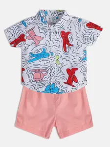 MINI KLUB Boys Printed Shirt with Shorts