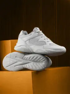 HRX by Hrithik Roshan Men Grey Textured Lace-Up Running Shoes