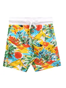 U.S. Polo Assn. Kids Boys Abstract Printed Pure Cotton Shorts