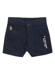 U.S. Polo Assn. Kids Boys Mid-Rise Pure Cotton Shorts