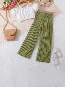 StyleCast Girls Green Top with Palazzos