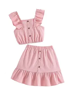 StyleCast Pink Girls Top with Skirt