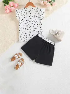 StyleCast Girls Printed Top with Shorts