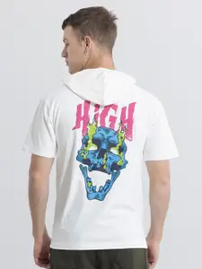 Snitch Graphic Printed Hooded Cotton T-shirt