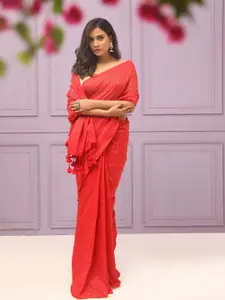 Indethnic Striped Saree