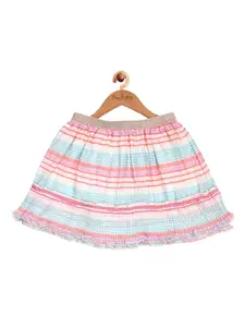 One Friday Girls Striped A-Line Knee Length Skirt
