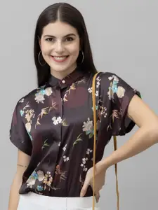 PURYS Satin Casual Shirt